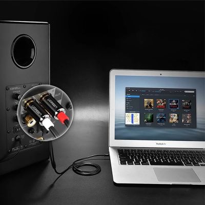 8. Ugreen AV116 10583 audio cable mini jack 3.5mm (male) / 2RCA (male) 1.5m - black