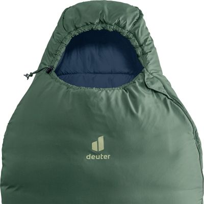 3. Deuter Orbit EL 0C/32F Adult Mummy Sleeping Bag Fabric, Polyethylene Sulfone (PES), Ripstop Green