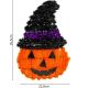 9. DECORATIVE PUMPKIN FIGURINE 35CM HALLOWEEN PURPLE STRIP