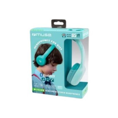 5. Muse M-215 BTB Headphones/Headset Wireless Headband Music Bluetooth Blue