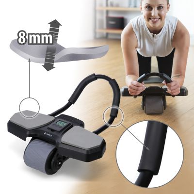 8. KA10 BLACK ABS WHEEL AUTOMATIC WHEEL FOR EXERCISING THE ABDOMINAL MUSCLES WITH SUPPORT
