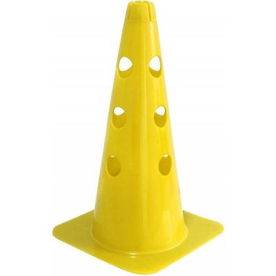 Traffic cone with holes 37.5 cm yellow