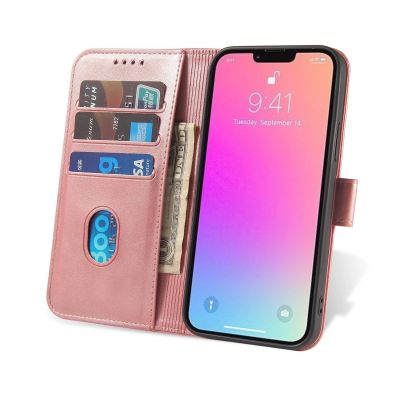 7. Magnet Case for Samsung S24 Plus with flap and wallet - pink