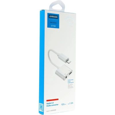 5. Joyroom S-Y104 headphone adapter Lightning - Lightning / mini jack 3.5mm - white