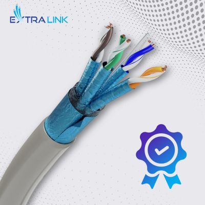 39. Extralink CAT6A FTP (F/FTP) V2 Indoor Twisted-Pair Network Cable, 500 m, LSZH