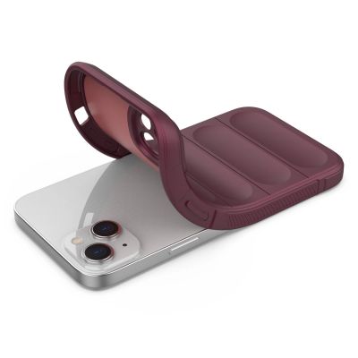 4. Magic Shield Case case for iPhone 14 Plus elastic armored case in burgundy