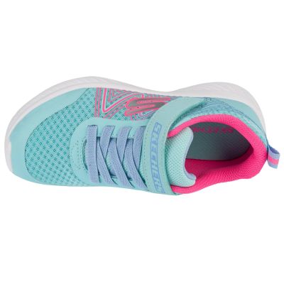 3. Skechers Microspec Plus - Swirl Sweet 303535L-AQPK Blue 35
