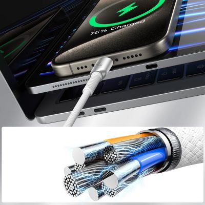 10. Joyroom S-A51 Cutting-Edge Series 30W USB-C - Lightning cable 1.2m - light gray