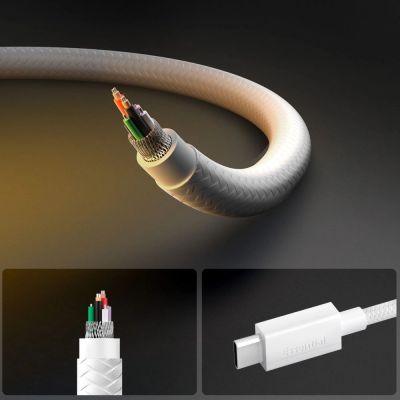 6. Spigen Essential EB6015AC USB-C Cable 60W 150 cm - White