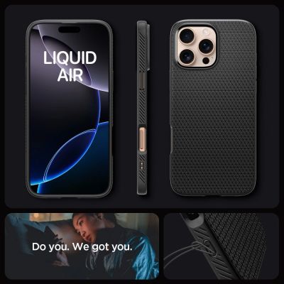 13. Spigen Liquid Air iPhone 16 Pro Case - Black