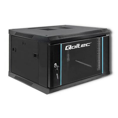 8. QOLTEC RACK 19" 6U 600X370X600 black wall-mounted cabinet