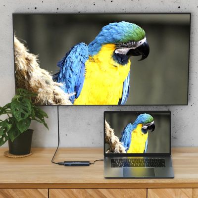 8. USB-C 6 in 1 Hub Wozinsky WHBC10Y4S Multifunctional, Aluminum, with 25 cm Cable - Gray