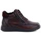 2. Burgundy women's insulated leather wedge ankle boots – Potocki JE19502