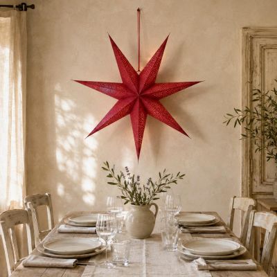 7. DECORATIVE PAPER STAR 60CM RED