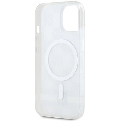 7. DKNY IML Checkered Mono Pattern & Printed Stripes MagSafe case for iPhone 15 / 14 / 13 - beige