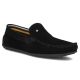 Men's leather moccasins, black suede, Filippo MP923