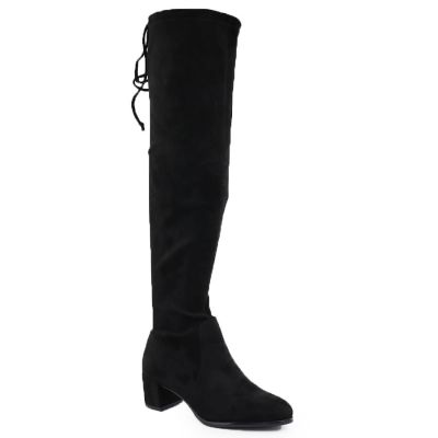 Women's over-the-knee boots, black, insulated, Sergio Leone KZ25413