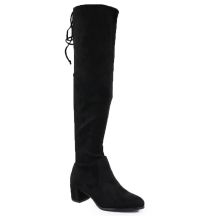 Women's over-the-knee boots, black, insulated, Sergio Leone KZ25413