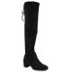 Women's over-the-knee boots, black, insulated, Sergio Leone KZ25413