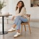 21. Women's leather suede platform shoes, white Filippo DP6776