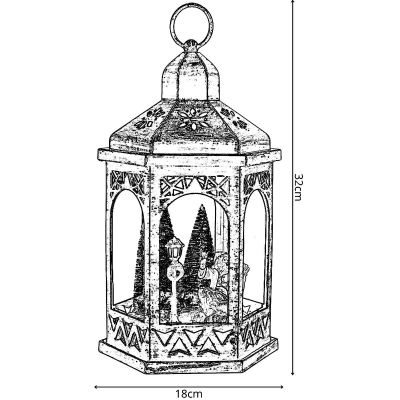 6. DECORATIVE LED LANTERN 32 CM – SANTA CLAUS