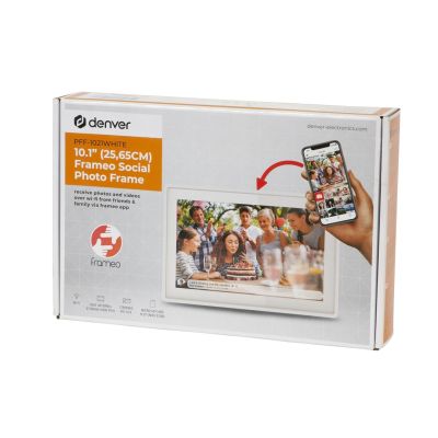 3. Denver PFF-1021WHITE Digital Photo Frame White 25.6 cm (10.1") Touchscreen Wi-Fi