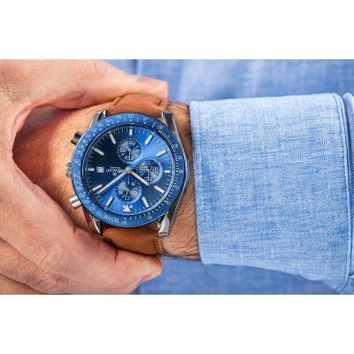 3. Men's Watch Giewont Chronograph Sapphire Brown Blue GW8720-A2