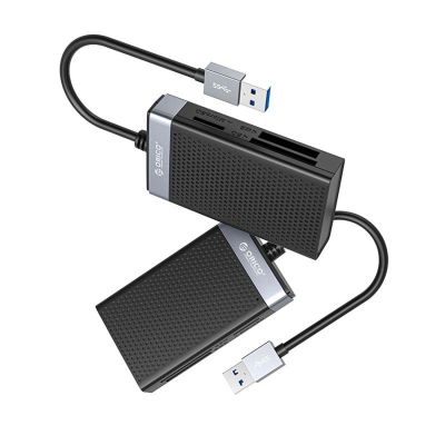3. Orico CL4D-A3 USB-A 3.0 SD microSD CF MS 5 Gb/s Memory Card Reader - Black and Silver