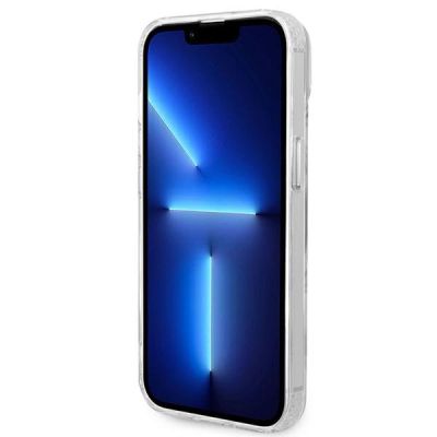 5. Guess GUHMP14SHTRMS iPhone 14 6.1" silver/silver hard case Metal Outline Magsafe