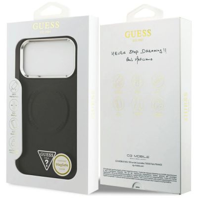 8. Guess Triangle Logo MagSafe Case for iPhone 17 Pro Max - Black