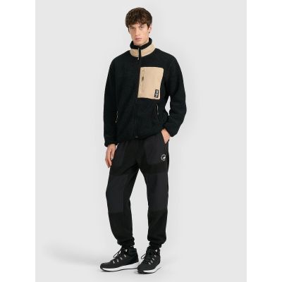 4. Men's regular-fit sherpa fleece with stand-up collar 4F 4FRAW25TFLEM456-20S