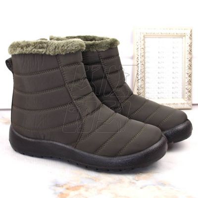 3. Potocki W WOL198A green insulated flat snow boots