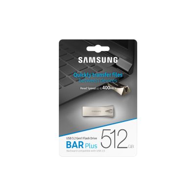 16. Samsung MUF-512BE USB Flash Drive 512 GB USB Type-A 3.2 Gen 1 (3.1 Gen 1) Silver