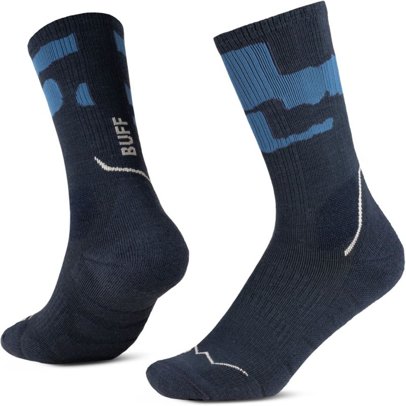 Buff MERINO MW CREW SOCKS MWC2 NIGHT BLUE L socks
