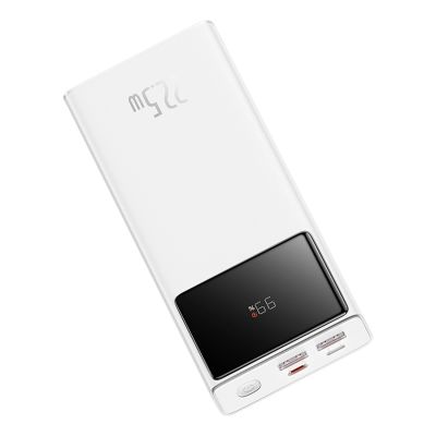 4. Baseus Star-Lord 20000mAh 22.5W Powerbank with Digital Display and USB-C 3A Cable 30cm - White