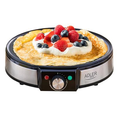 10. Adler AD 3058 Pancake Maker 1 Pan 1600 W Black, Stainless Steel