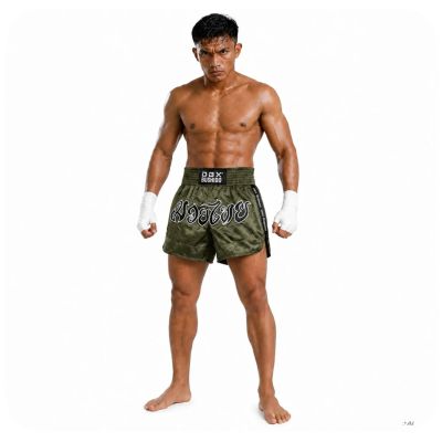 2. Men’s Thai Shorts ARMY GREEN V2 COMBATWEAR | DBX Bushido