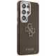 4. Guess Grained Big 4G Metal Logo Case for Samsung Galaxy S26 Ultra - Brown