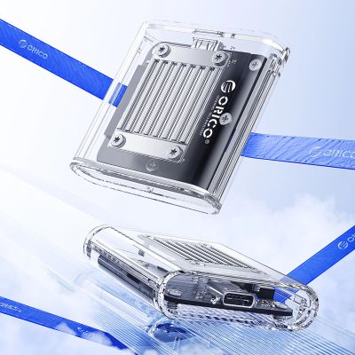 6. Orico TC20-M2-10G M.2 NVME USB-C 3.2 Disk Caddy - Transparent