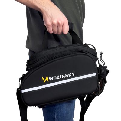 18. Wozinsky large bike rack bag 35l + rain cover black (WBB19BK)