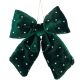 GREEN DECORATIVE BOW 15x17CM MICA