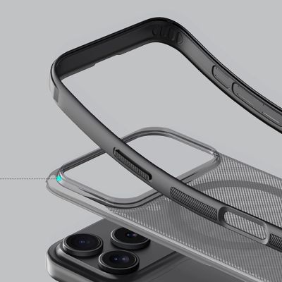 10. Nillkin Super Frosted Shield Pro MagSafe Compatible Case for iPhone 17 Pro - Transparent Black