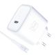 7. 3mk Rayo Charger 20W PD3.0 PPS USB-C Wall Charger + USB-C / USB-C 3A 60W Cable - White