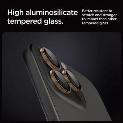 9. Spigen Optik Pro GLAS.TR ”EZ FIT” Camera Protector 2-PACK for iPhone 16 Pro / Pro Max - Brown