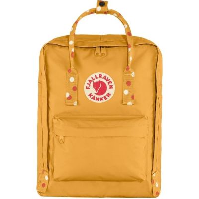 Fjallraven Kanken city backpack - ochre/confetti pattern
