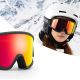 2. Qunature White Ski Goggles for Adults - Black