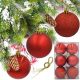 11. DECORATIVE PLASTIC BALL 12 PCS 60MM RED