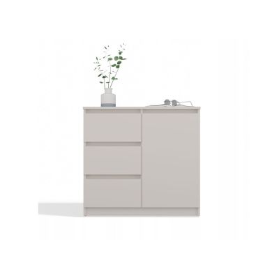 6. Chest of Drawers 1 Door 3 Drawers Cashmere Set