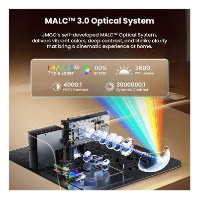 13. JmGO O2S Ultra Short Throw DLP Projector 4K (4096x2400) 3D Compatibility Black