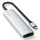 4. Satechi USB-C 7-in-1 Slim Multi Port Ethernet Adapter Silver